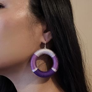 Purple Statement Earrings